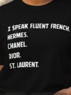 I Speak Fluent French Black  Tee